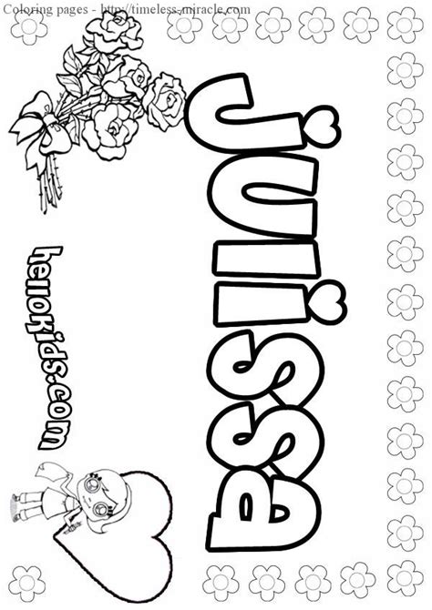 coloring pages girls names timeless miraclecom