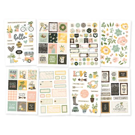 spring farmhouse  stickers simple stories