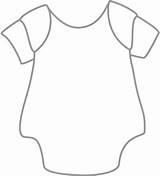 Baby Onesie Clipart Clip Template Shirt Outline Shower Coloring Clothes Onesies Pages Printable Bottle Templates Cliparts Vest Silhouette Onsie Kids sketch template
