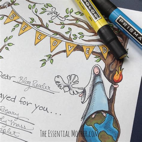 catholic spiritual bouquet coloring page  essential mother