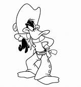 Daffy Cowboy sketch template