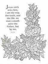 Coloring Bible Pages Verse Praying Hands Verses John 14 Printable Adult Sheets sketch template
