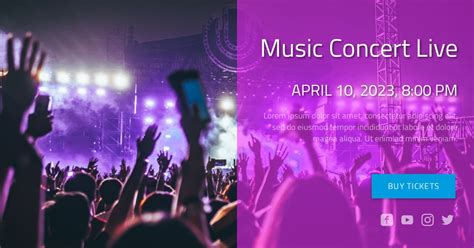 page website template  concert   event