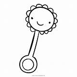 Rattle Baby Drawing Clipartmag Coloring sketch template