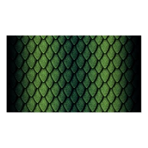 green dragon scales double sided standard business cards pack