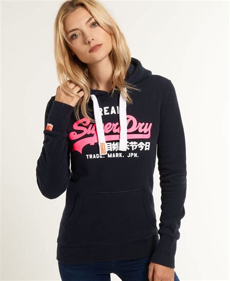 superdry vintage logo hoodie hoodies voor dames