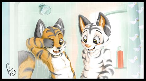 sharing shower by pandapaco on deviantart