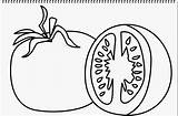 Coloring Tomatoes Pages Tomato Sliced Fruit Drink Eat Fruits Vegetables Print Coloringbay sketch template
