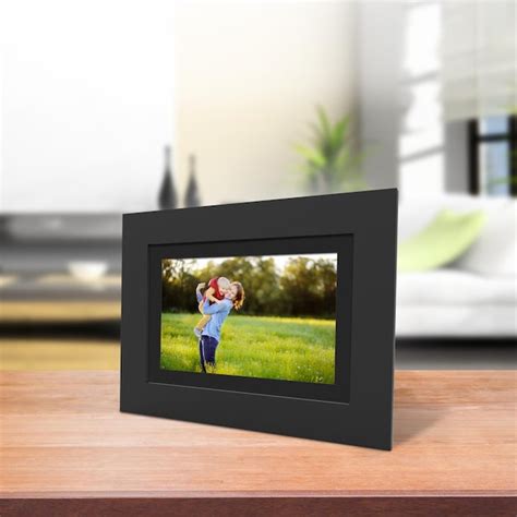 simply smart home black composite digital picture frame   picture frames department