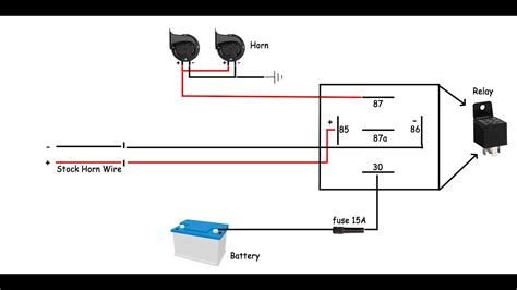 dual horn installation  relay motorpamore youtube