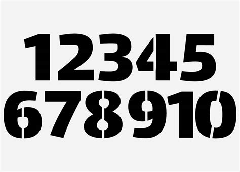 stencil numbers printable