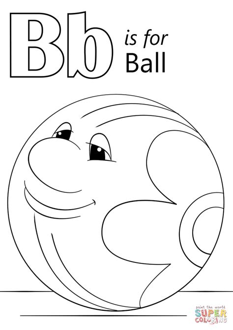 letter    ball coloring page  printable coloring pages