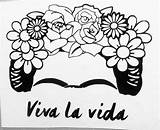 Frida Kahlo Cricut Outline Unibrow sketch template