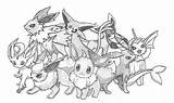 Eevee Evolutions Pokemon Coloring Pages Deviantart Many Ryu Colouring Printable Kids Google sketch template