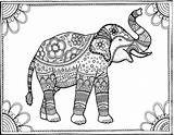 Elephant Couloring sketch template