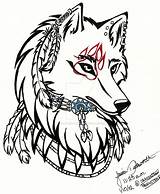 Wolf Tribal Native Head Tattoo Wolves Drawing Drawings American Coloring Pages Tattoos Designs Line Deviantart Cool Fanpop Getdrawings Poems Spirit sketch template