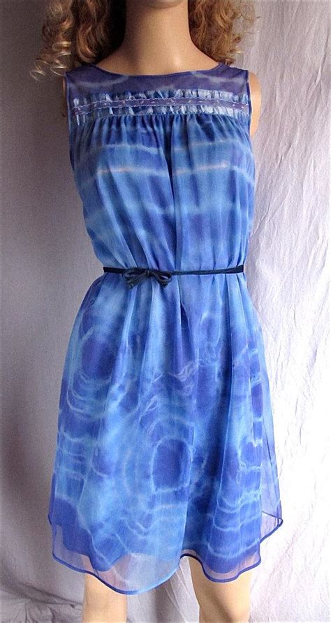 Tie Dye Dress Upcycled Vintage Nightgown Small Hand Dyed Hippie Boho