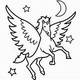 Horse Coloring Pages Flying Getdrawings sketch template