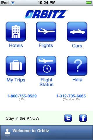 flight orbitz airline  orbitz flights hotels cars  app  ipad iphone travel
