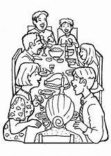 Dinner Coloring Family Pages Together Drawing Color Families Printable Kids Getdrawings Getcolorings sketch template