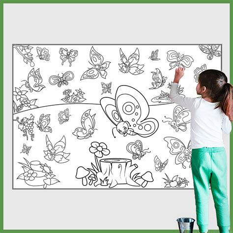 printable giant coloring poster butterflies giant coloring posters