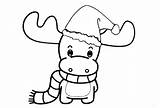 Reindeer Coloring Pages Baby Winter Printable Ready sketch template