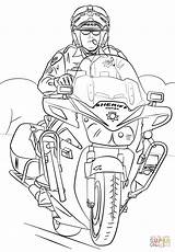 Coloring Motorcycle Sheriff Pages Swat Officer Police Fbi Printable Team Drawing sketch template