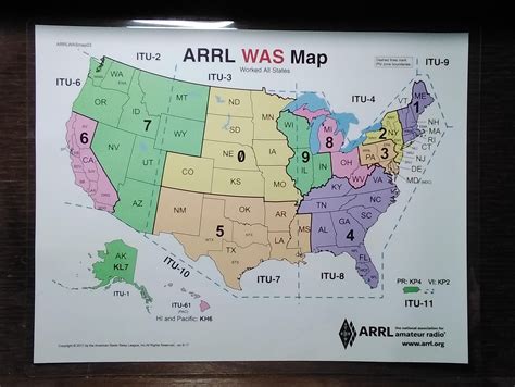 Arrl Frequency Chart Us Amateur Radio Bands Laminated Etsy