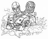 Mortal Kombat Scorpion Zero Ausmalbilder Colorir Coloring4free Deadpool Raskrasil Coloringhome Jungen Source Abrir sketch template