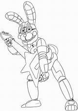 Coloring Pages Foxy Bonnie Fnaf Funtime Inspirational Elegant sketch template