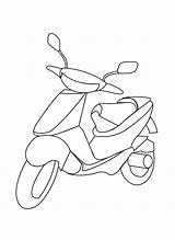 Scooter Coloring Pages Drawing Transport Means Kids Printable Template Print Emblem Lucky Moped Drawings Preschool Index Getdrawings sketch template