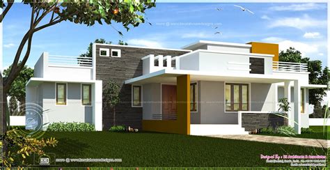 single floor contemporary house design kerala home design  floor plans  houses