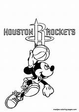 Coloring Pages Detroit Pistons Getcolorings Rockets Nba Houston sketch template