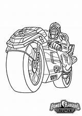 Power Coloring Rangers Spd Motorcycle Super Cool Pages Print Color Popular sketch template