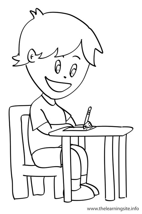 gambar learning site coloring page outline verbs write pages writing