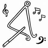 Kolorowanki Instrumenty Muzyczne Instrumento Music Instrument Triângulo Trojkat Triangulo Pratos Thecolor Dzieci Darmowe sketch template