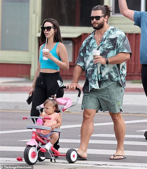 Scheana Shay And Fiancé Brock Davies Stroll With Their One Year Old