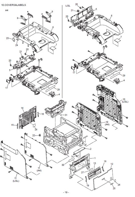 brother mfc lcdw parts list  diagrams