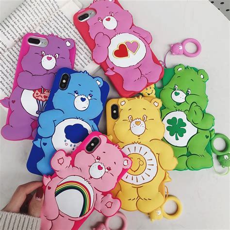 cute care bears phone case  iphone       lovely  silicone cover  iphone xs