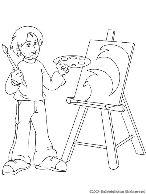 artist coloring page audio stories  kids  coloring pages colouring printables