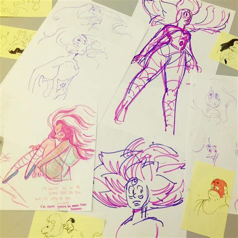 cartoon network on twitter concept drawings of rainbow quartz by rebecca sugar and katie