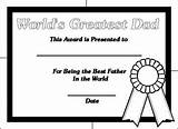Coloring Dad Fathers Worlds Greatest Father Happy Pages Gift Colouring Certificate Printable Diy Ecoloringpage Certificates Teacher Choose Board sketch template