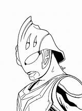 Ultraman Gaia sketch template