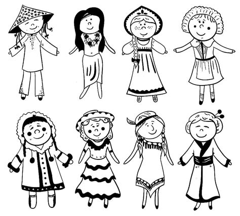 diversity  print coloring page  printable coloring pages