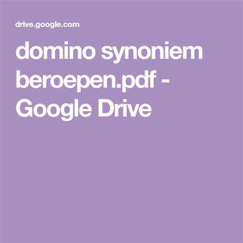 domino synoniem beroepenpdf google drive woordsoort taal
