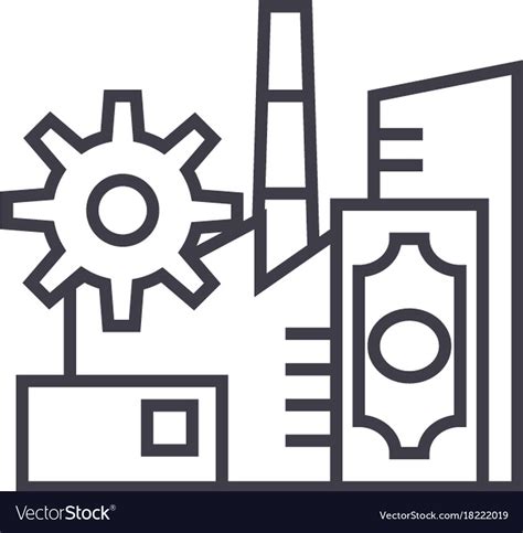 business industry linear icon sign symbol vector image