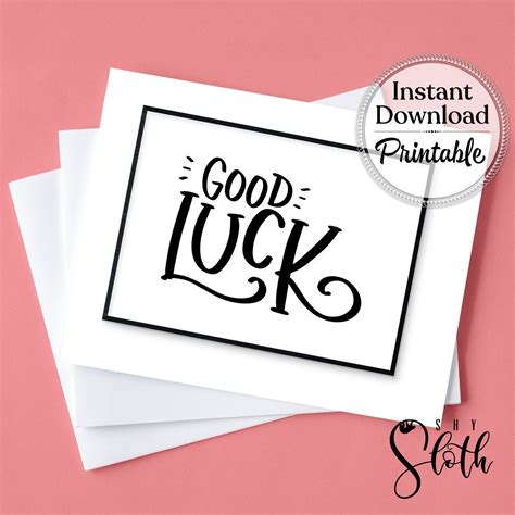 excited  share  item   etsy shop good luck printable card