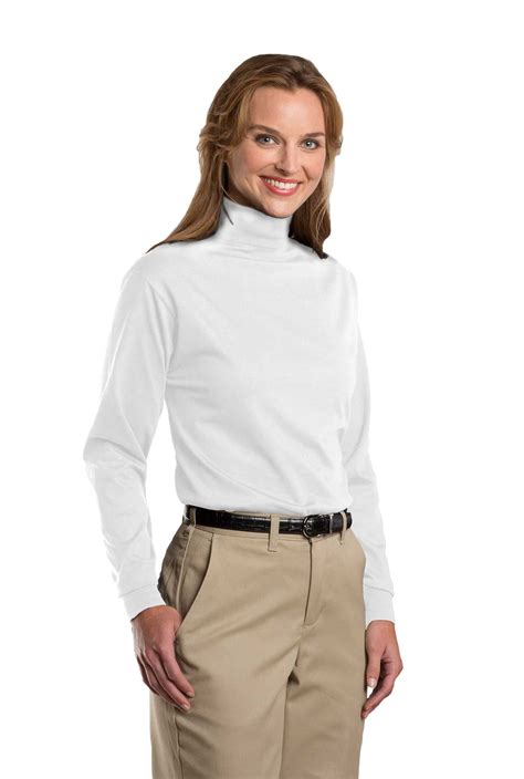 unisex jersey knit mock turtleneck career apparel