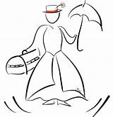 Mary Poppins Coloring Pages Drawing Print Getdrawings Getcolorings Kids Color Coloringtop Nice sketch template