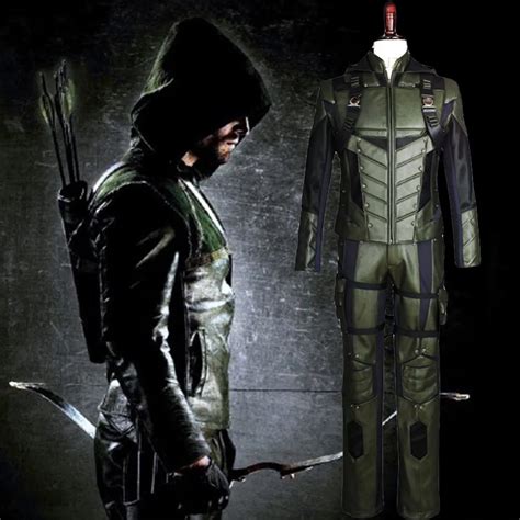 green arrow season  cosplay costume adult men fancy halloween costumes oliver queen green arrow